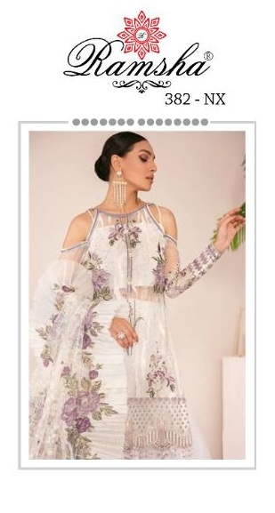 R 382 Nx By Ramsha Pakistani Embroidered Salwar Kameez Collection 